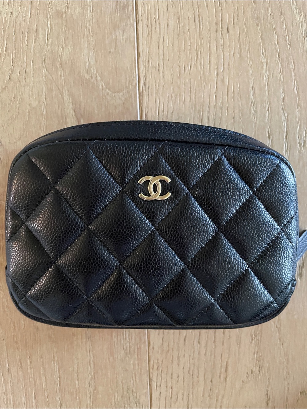 CHANEL Black Quilted Mini Vanity Bag with Gold CC Hardware - Picture 8 of 10